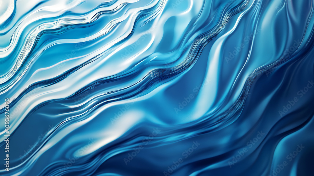 Abstract flowing blue liquid waves with smooth and glossy texture. Contemporary fluid art concept for design and backgrounds. Abstract flowing blue liquid waves with smooth and glossy texture. Contemporary fluid art concept for design and backgrounds.