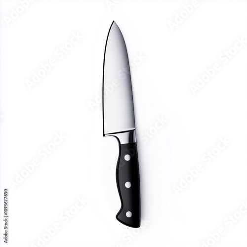 Kitchen knife kitchen equipment stainless steel isolated on white background