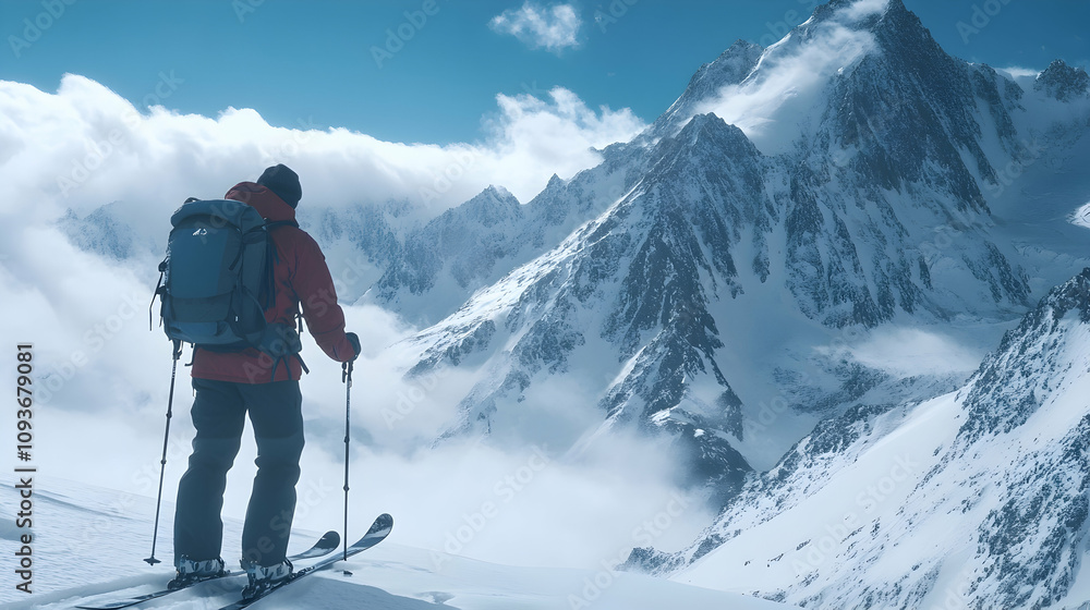 Ski equipment on snowy mountains during winter, ski, equipment, high mountains, snow, winter, skiing, cold.4k image Ski equipment on snowy mountains during winter, ski, equipment, high mountains, snow, winter, skiing, cold.4k image
