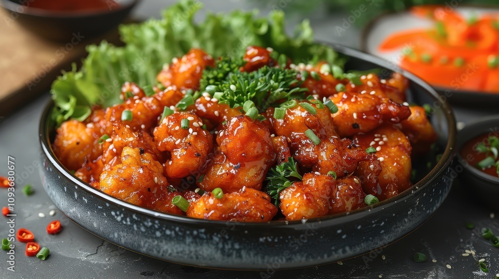 Fiery crispy delight Spicy boneless fried chicken Fiery crispy delight Spicy boneless fried chicken