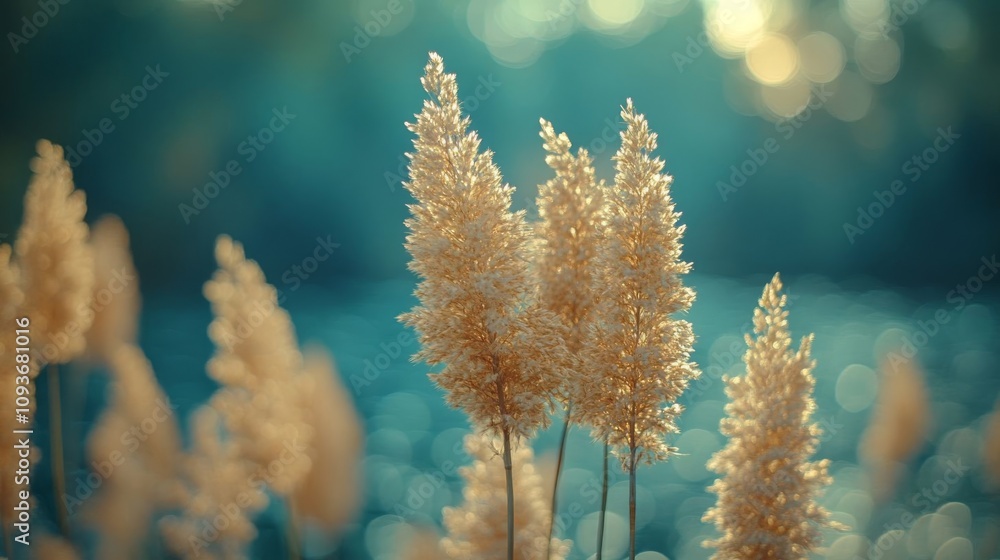 Closeup of golden pampas grass. Closeup of golden pampas grass.
