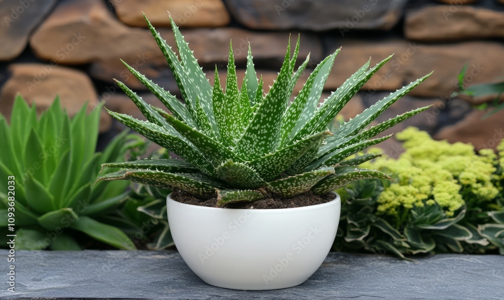 Aloe Vera Plant in White Pot Aloe Vera Plant in White Pot