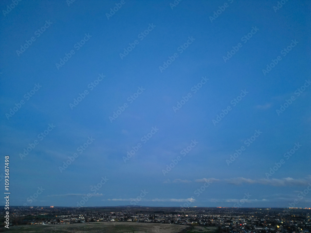 High Angle View of Dagenham City East London Capital City of England Great Britain. Aerial Footage was Captured with Drone's Camera on March 2nd, 2024 High Angle View of Dagenham City East London Capital City of England Great Britain. Aerial Footage was Captured with Drone's Camera on March 2nd, 2024