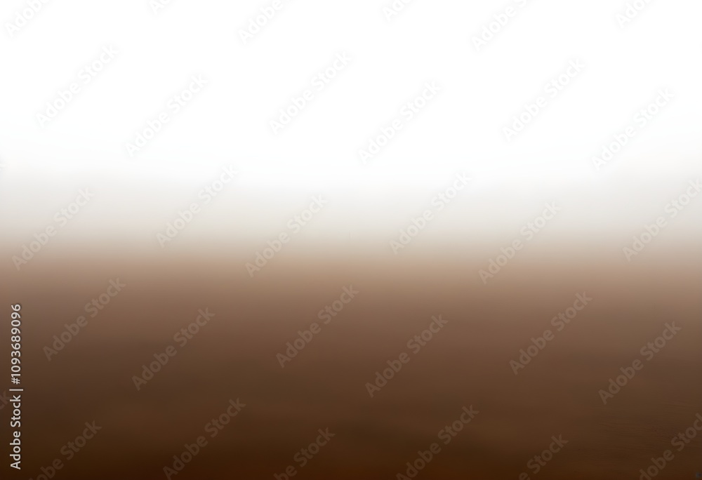 Obraz premium A vast, dusty landscape shrouded in a hazy, brown fog, with the horizon barely visible