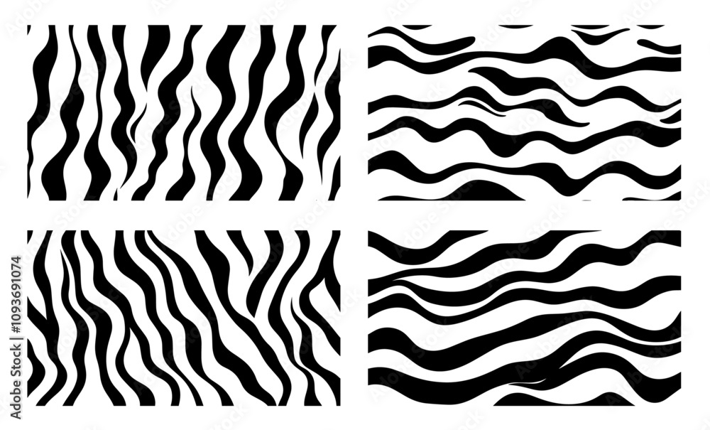 Fotografie abstract zebra stripe patterns in bold black and white design