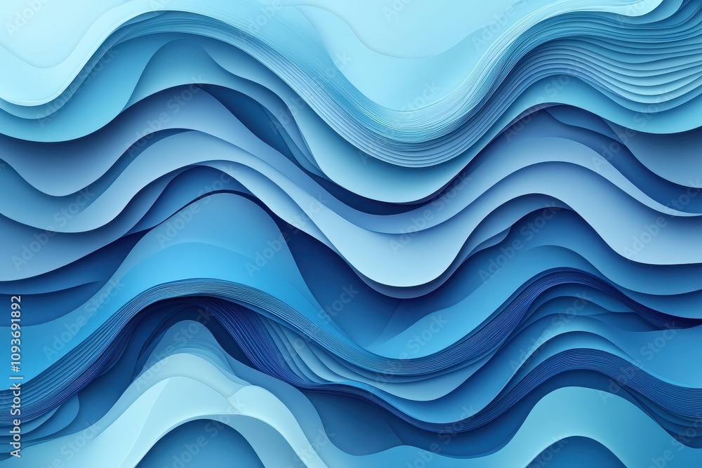 Abstract waves in varying shades of blue create a calming visual effect. Abstract waves in varying shades of blue create a calming visual effect.