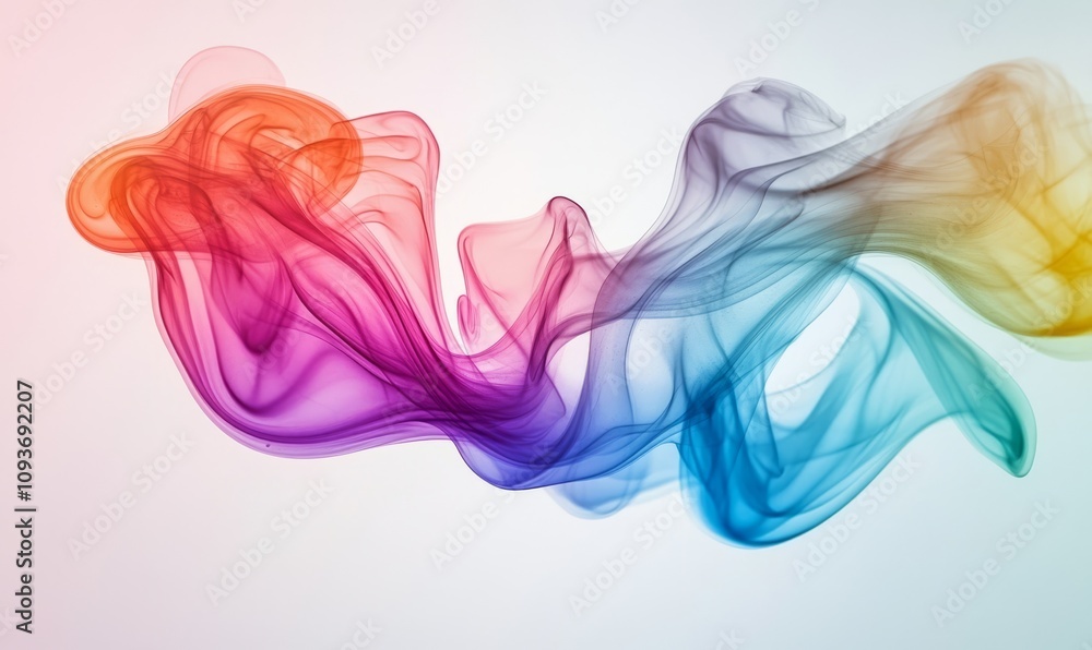 Abstract Smoke Swirls in Vibrant Colors Abstract Smoke Swirls in Vibrant Colors