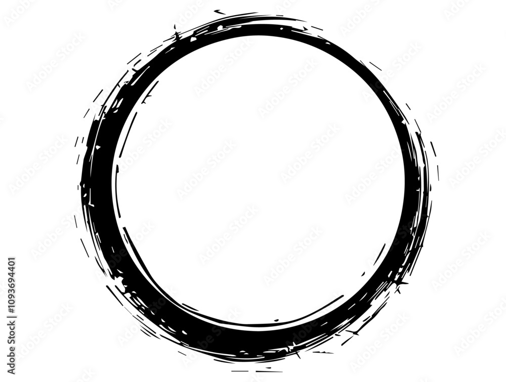 black textured circle design with grunge brush stroke vector black textured circle design with grunge brush stroke vector
