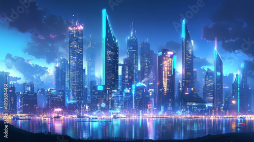 Wallpaper Mural A harmonious blend of urban development and technology, with roads, parks, and public spaces integrated into the digital grid. Torontodigital.ca