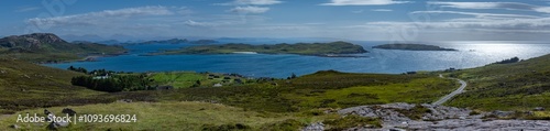 Atlantic Coast With Summer Isles, Isle Ristol And Eilean Mullagrach Near Village Altandhu In The Highlands Of Scotland, UK