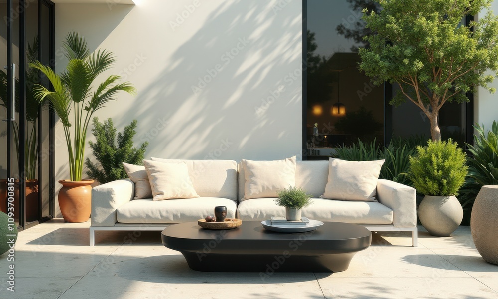 Indoor-outdoor flow with a sleek garden space. Indoor-outdoor flow with a sleek garden space.