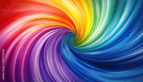 Abstract Swirling Rainbow Pattern of Colors