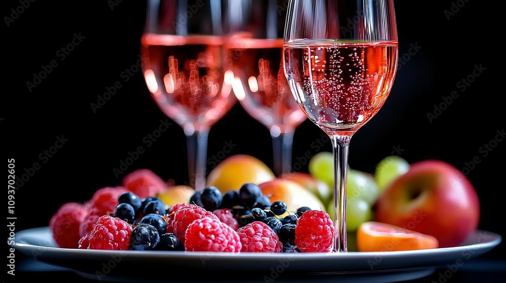 Thanksgiving celebration with bubbly drinks and fresh fruits cozy home setting food photography warm atmosphere festive spirit Thanksgiving celebration with bubbly drinks and fresh fruits cozy home setting food photography warm atmosphere festive spirit
