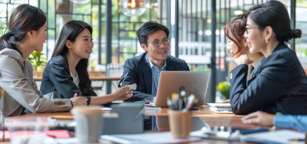 Participating in an Engaging Business Meeting set in a Welcoming and Inviting Workspace Environment Participating in an Engaging Business Meeting set in a Welcoming and Inviting Workspace Environment
