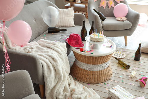 Birthday cake with bottles ...