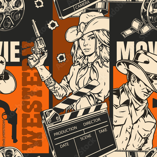 Cowboys and cowgirls in action