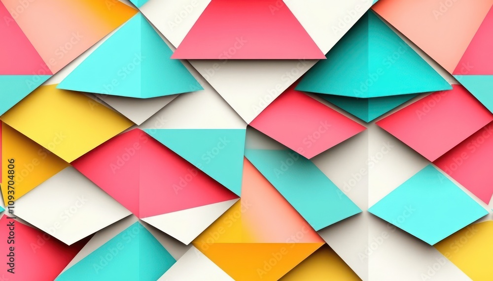 Abstract Geometric Pattern with Vivid Triangular Shapes Abstract Geometric Pattern with Vivid Triangular Shapes