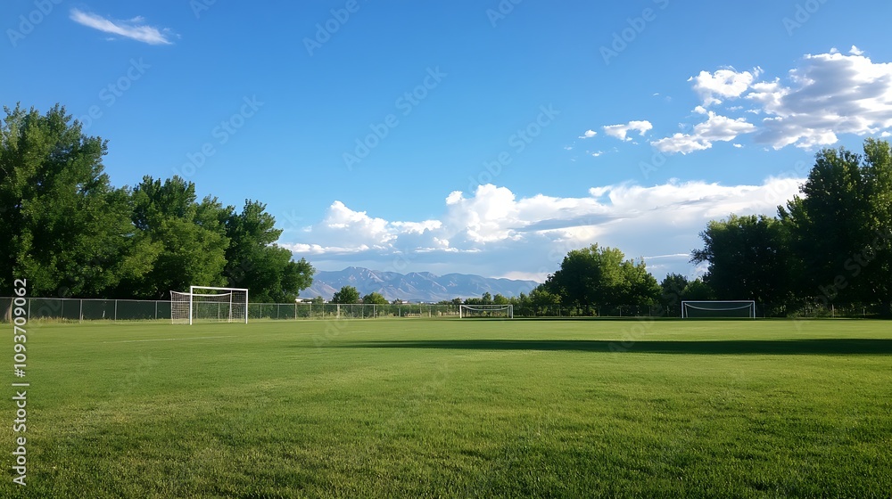 Soccer Ball on Grass with Lights and Background Soccer Balls - Digital Illustration for Football Championship Concept. AI generated illustration Soccer Ball on Grass with Lights and Background Soccer Balls - Digital Illustration for Football Championship Concept. AI generated illustration