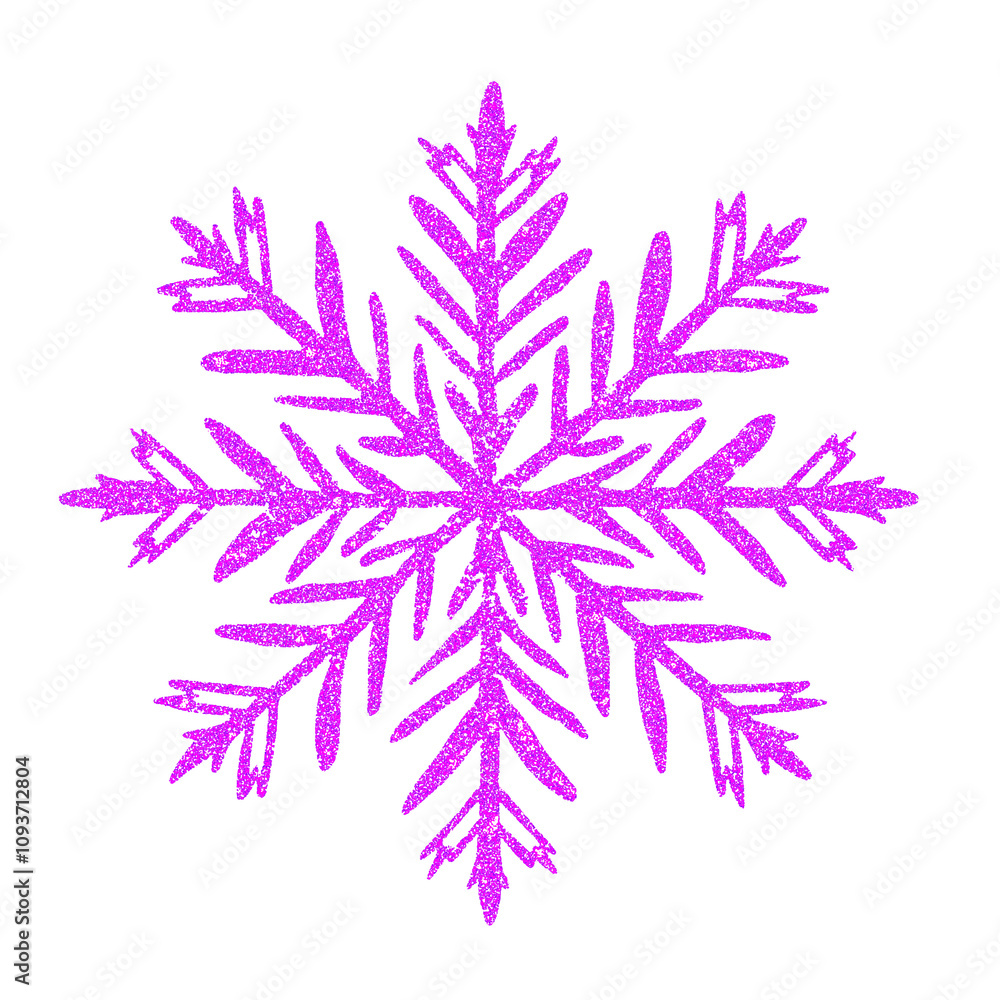 Pink snowflake glittering Pink snowflake glittering