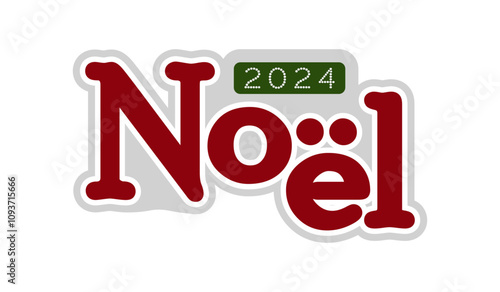 Sticker titre noël noel 2024