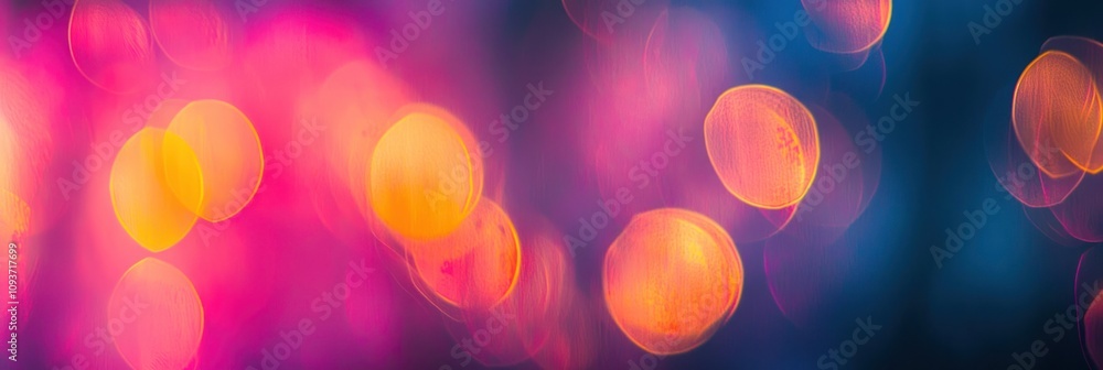 Obraz premium Abstract Blurred Background with Pink and Yellow Lights