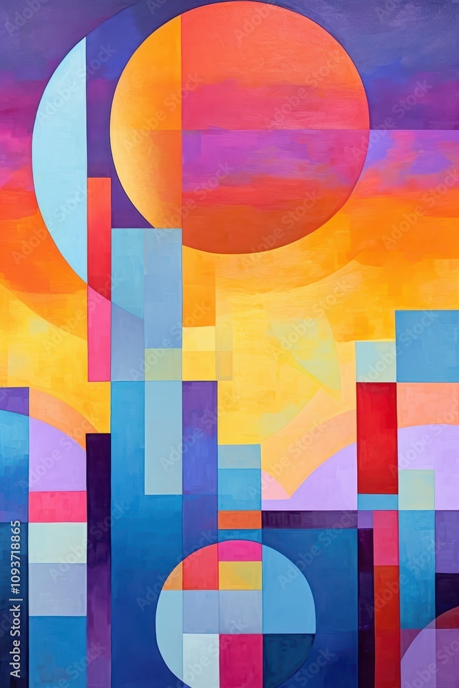 Obraz premium Abstract Geometric Circular Elements