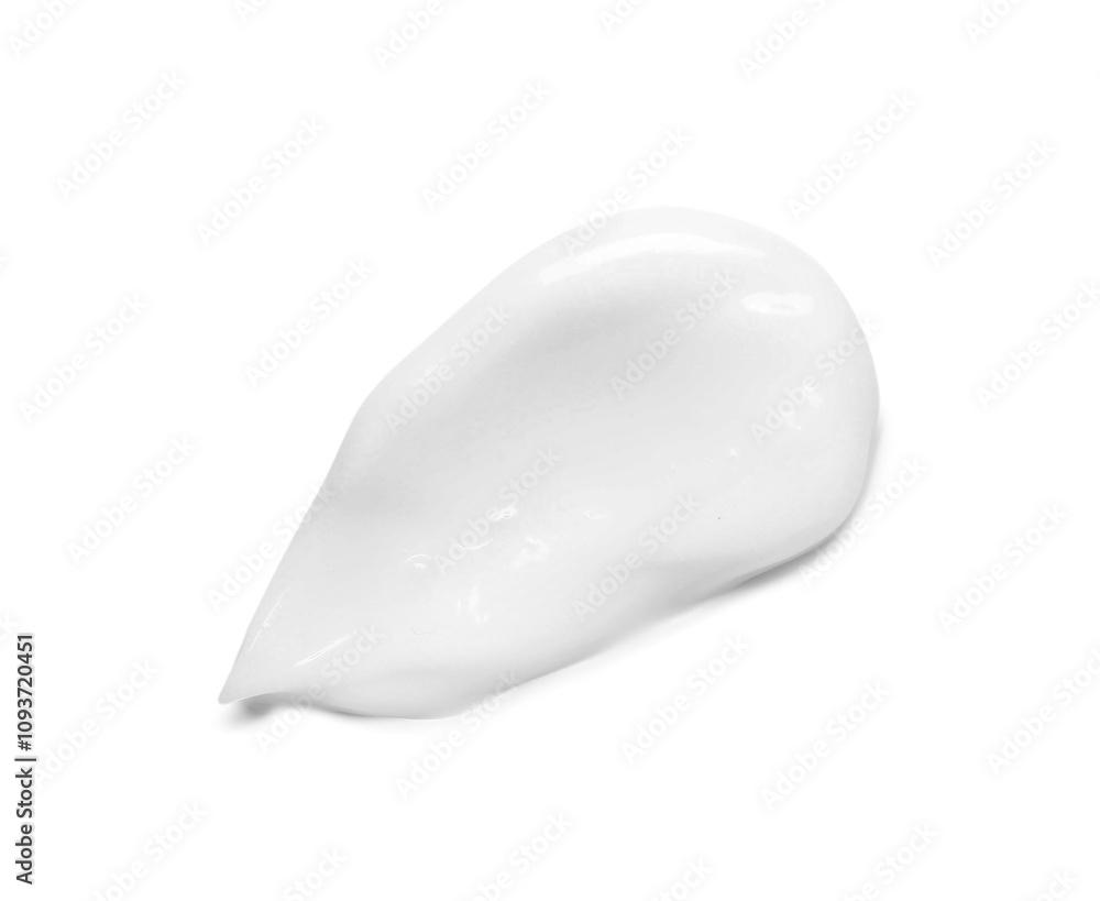 Smear of cosmetic cream on white background Smear of cosmetic cream on white background