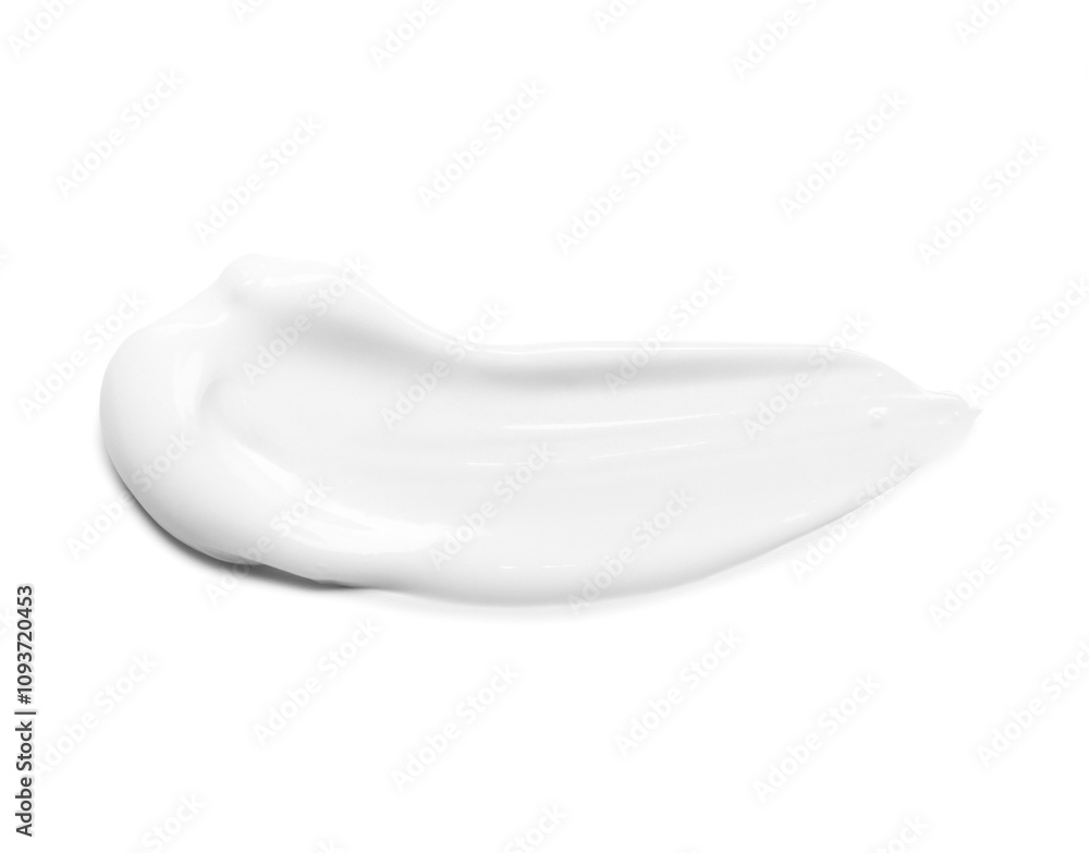 Smear of cosmetic cream on white background Smear of cosmetic cream on white background