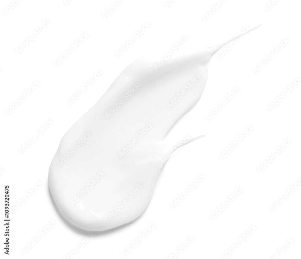 Smear of cosmetic cream on white background Smear of cosmetic cream on white background
