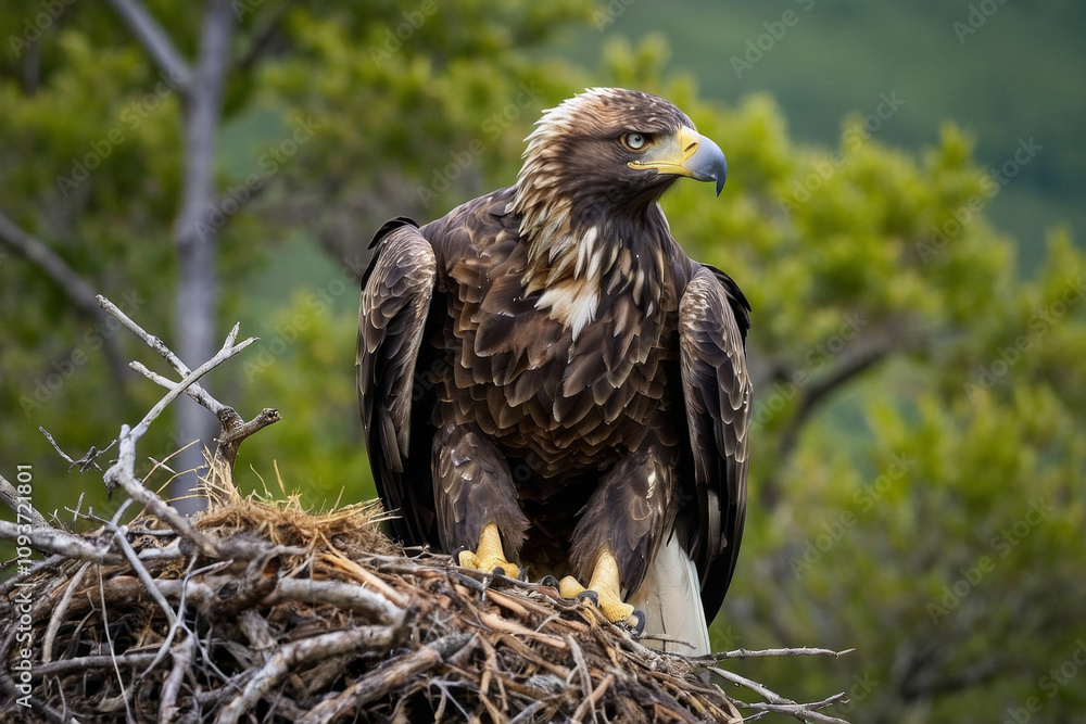 A beautiful eagle searching for the meal A beautiful eagle searching for the meal