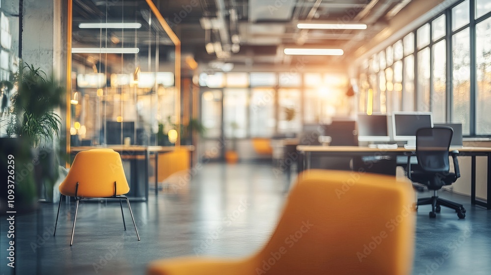 Picturesque office backdrop with blurred details, capturing the essence of a modern professional environment. The panoramic view offers a sweeping perspective, showcasing the spacious Picturesque office backdrop with blurred details, capturing the essence of a modern professional environment. The panoramic view offers a sweeping perspective, showcasing the spacious