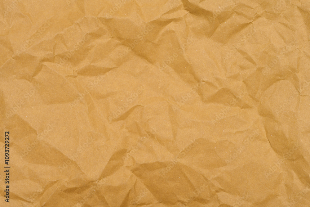 Crumpled brown paper texture full frame Crumpled brown paper texture full frame