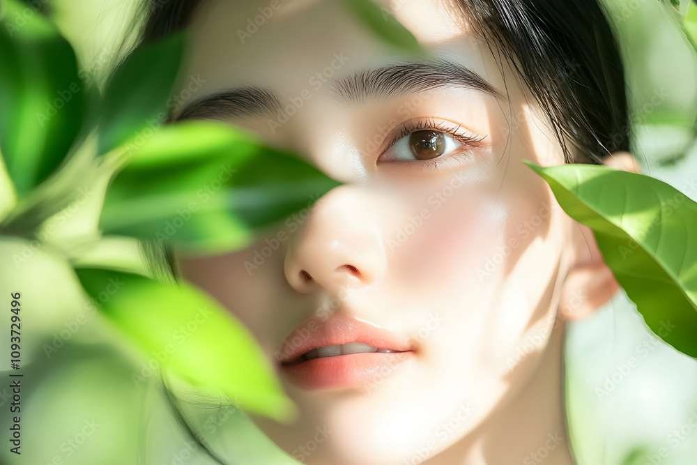 Detailed view of a facial treatment emphasizing wellness and skincare concepts Detailed view of a facial treatment emphasizing wellness and skincare concepts