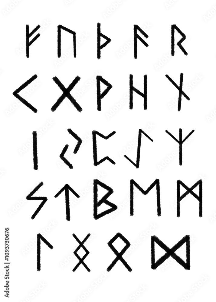 Set of viking runes Elder Futhark Set of viking runes Elder Futhark