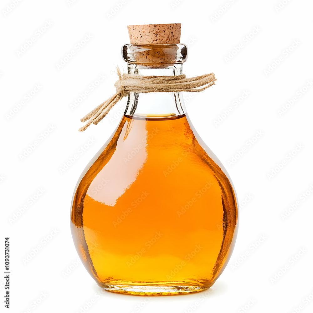 Unique Glass Bottle with Cork Stopper Filled with Golden Liquid, Decorative Design for Home or Kitchen Use, Perfect for Oils, Vinegars, or Homemade Ingredients Unique Glass Bottle with Cork Stopper Filled with Golden Liquid, Decorative Design for Home or Kitchen Use, Perfect for Oils, Vinegars, or Homemade Ingredients