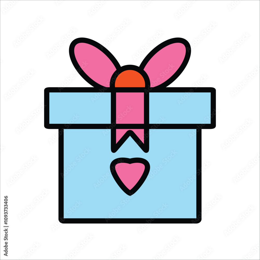 gift box vector icon line sign gift box vector icon line sign
