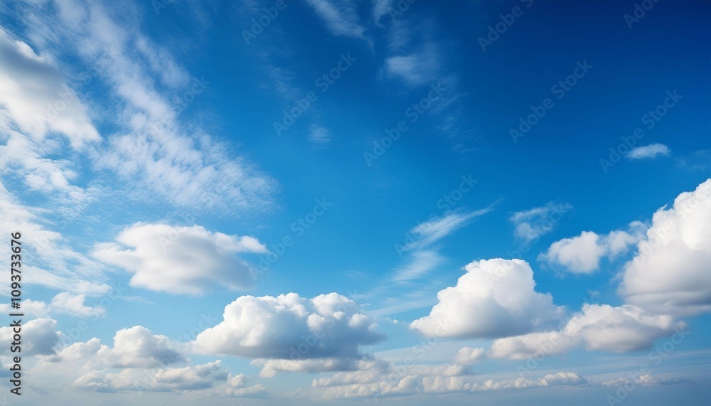 a blue sky with clouds and a sense of calmness a blue sky with clouds and a sense of calmness