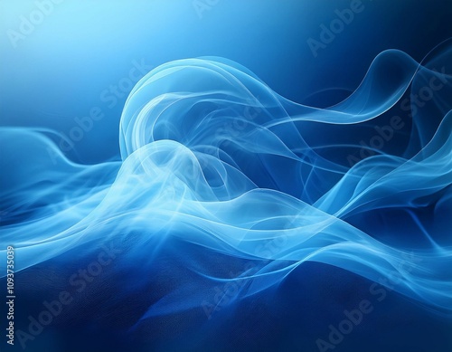 ethereal blue background with wispy smoke mysterious atmosphere concept