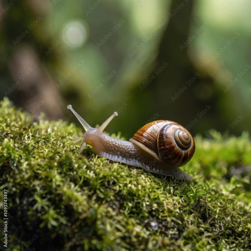 snail in the forest snail in the forest