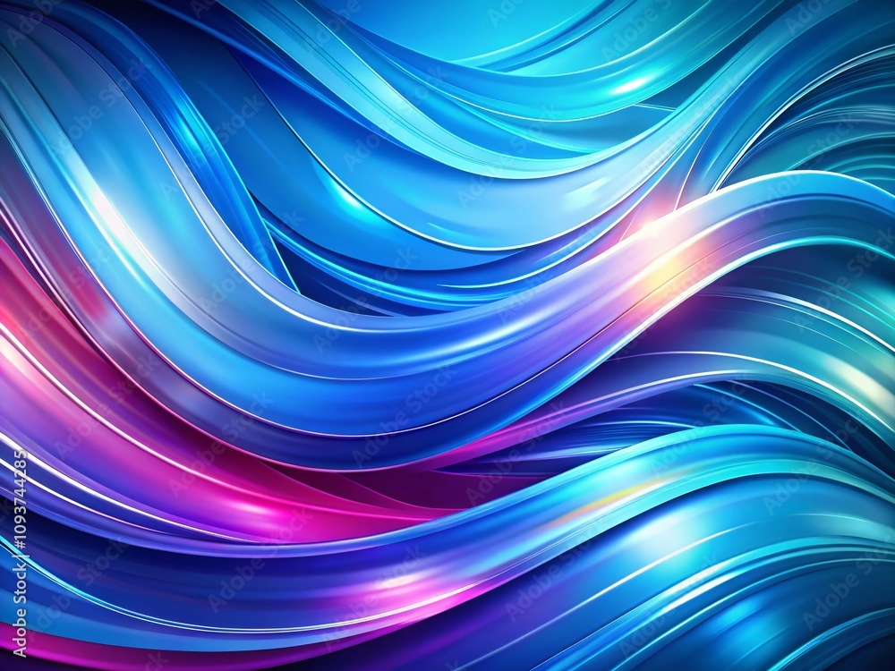 Fototapeta premium Abstract Blue Background Template with Dynamic Shapes for Professional Portrait Photography and Creative Design Projects