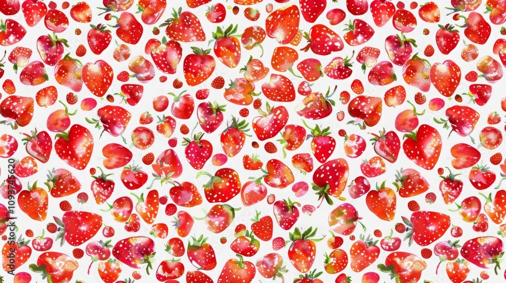 Watercolor fruits and vegetables pattern, food abstract pattern Watercolor fruits and vegetables pattern, food abstract pattern