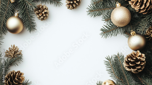 christmas decoration with candles with white background