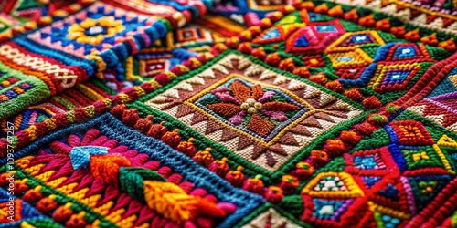 Vibrant Macro Photography Capturing the Intricate Details of Textiles and Patterns from Diverse Ethnic Backgrounds, Showcasing Culture Through Close-Up Imagery