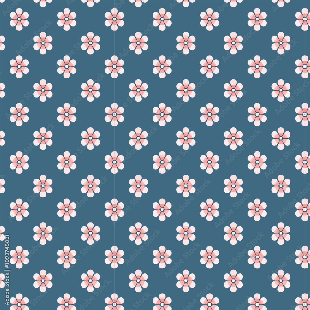 Fototapeta premium floral seamless pattern with green background of flowers