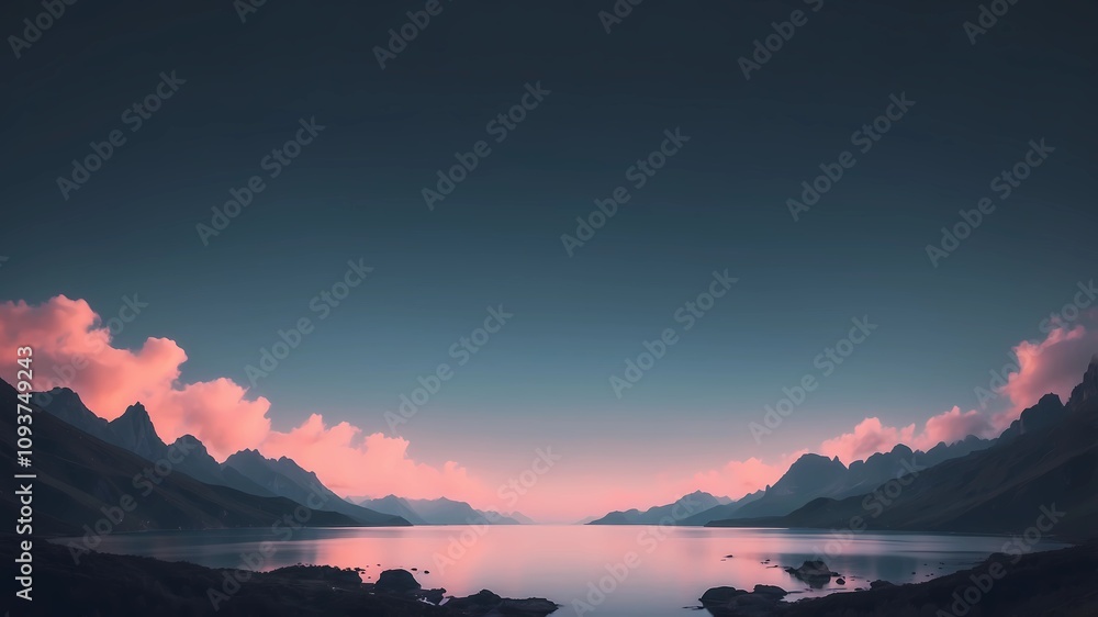 Naklejka premium 4K Minimalist Wallpaper, Computer Background, Desktop Wallpaper