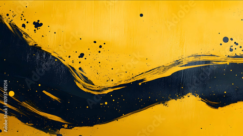 a abstract digial inpired web banner in mailchimp yellows 250 photo