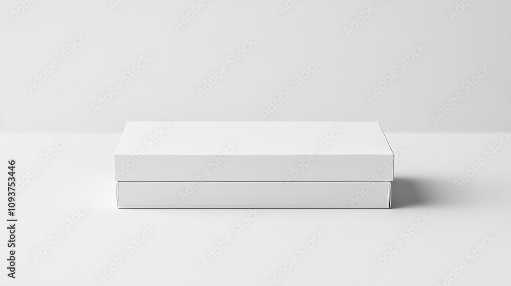 A sleek rectangular luxury box with soft velvet lining, partially open, on a white background A sleek rectangular luxury box with soft velvet lining, partially open, on a white background