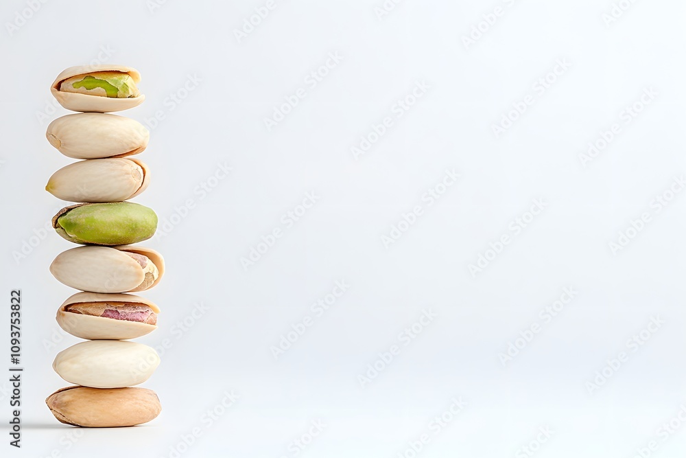 Stack of Shelled Pistachios in Light Green and Beige – Healthy Snack, Nutty Delight, and Natural Food Stack of Shelled Pistachios in Light Green and Beige – Healthy Snack, Nutty Delight, and Natural Food