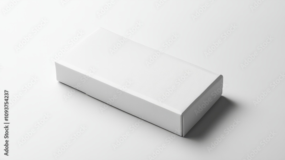 A slim, foldable box with a clean matte surface and sharp edges, lying on a plain white backdrop A slim, foldable box with a clean matte surface and sharp edges, lying on a plain white backdrop