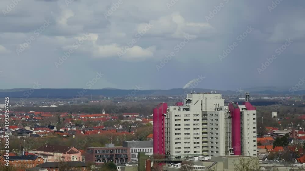 A time lapse shot of the city of Bielefeld giving you a view of the city A time lapse shot of the city of Bielefeld giving you a view of the city